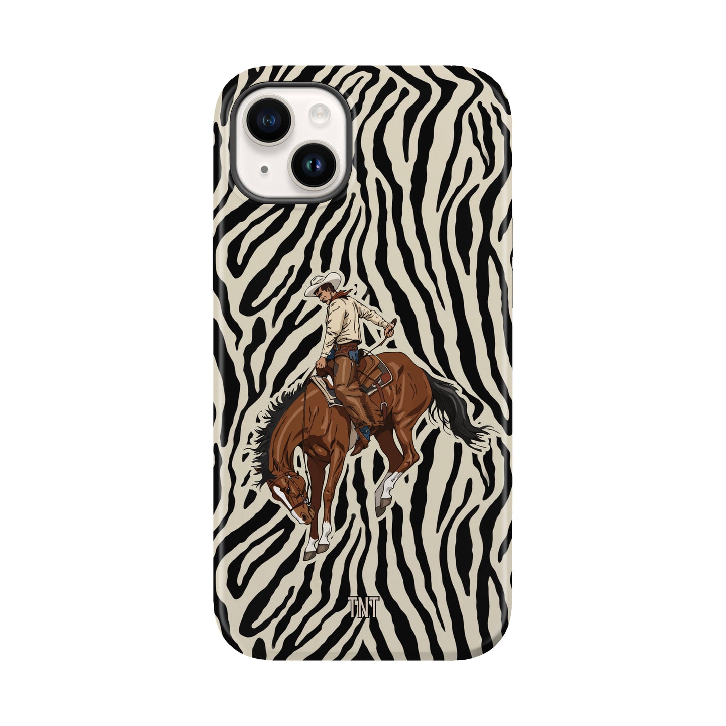 Zebra Bronc Rider Rodeo Western Tough MagSafe Phone Case