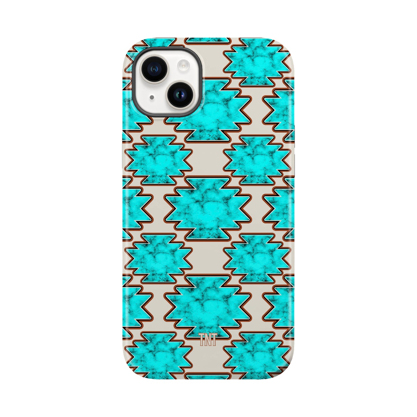 Turquoise Marble Aztec Western Tough Magnetic Mobile Phone Case