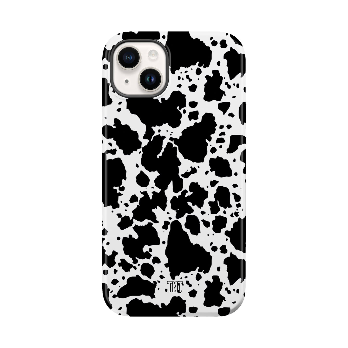 Black Cow Print Western Tough MagSafe Phone Case