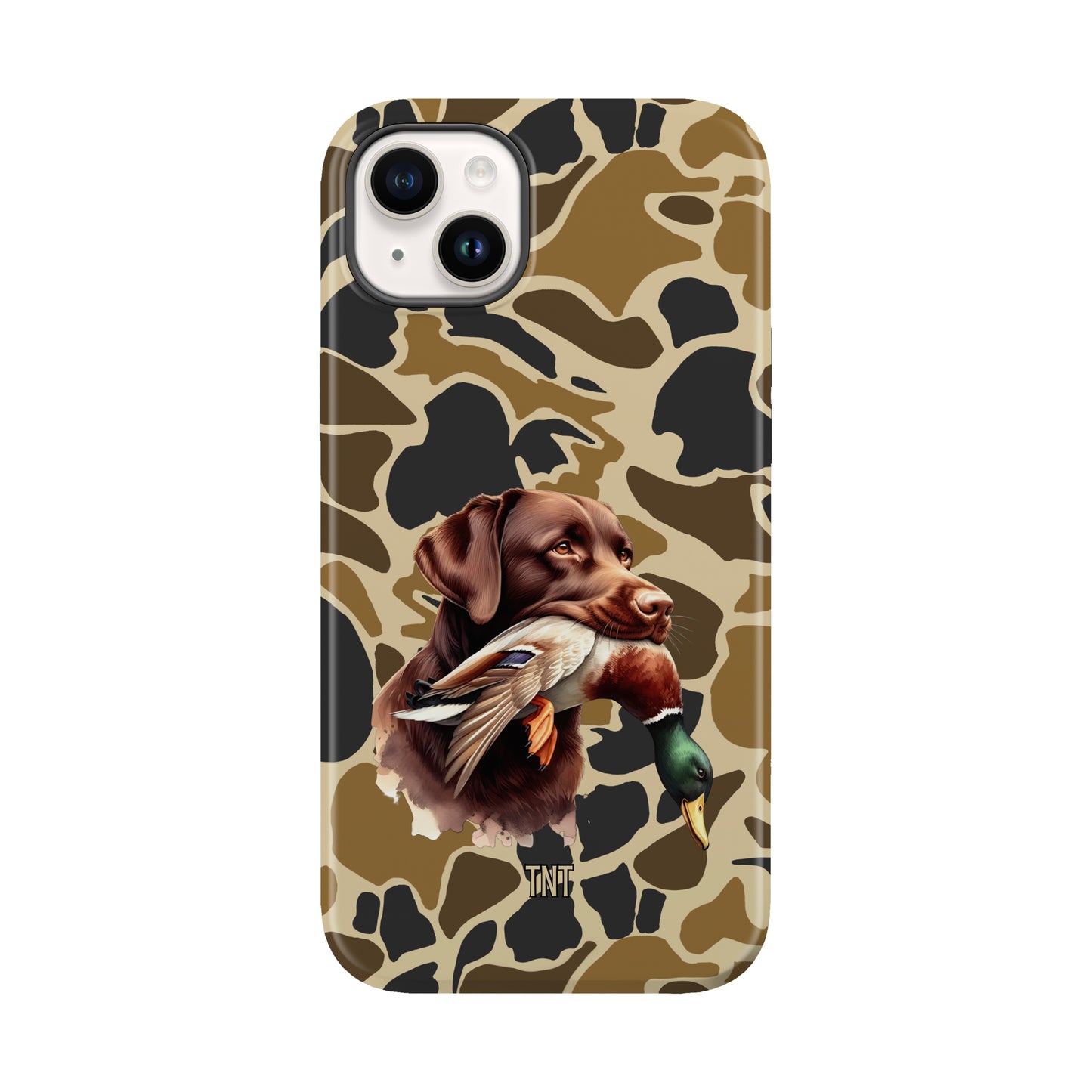 Brown Chocolate Lab Duck Camo Hunting Tough MagSafe Phone Case