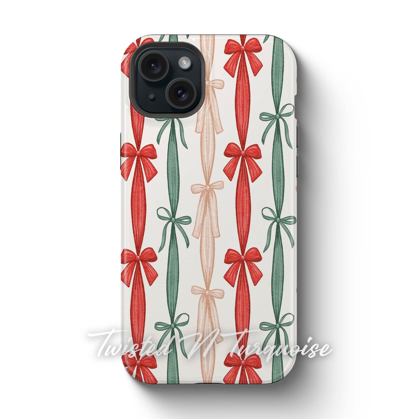 Colorful Striped Bows Tough Magsafe Phone Case