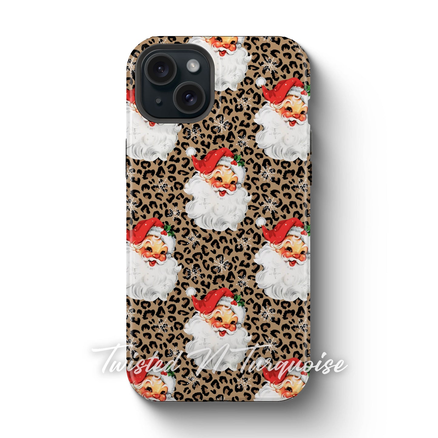 Cheetah Santa V2 Christmas Phone Case