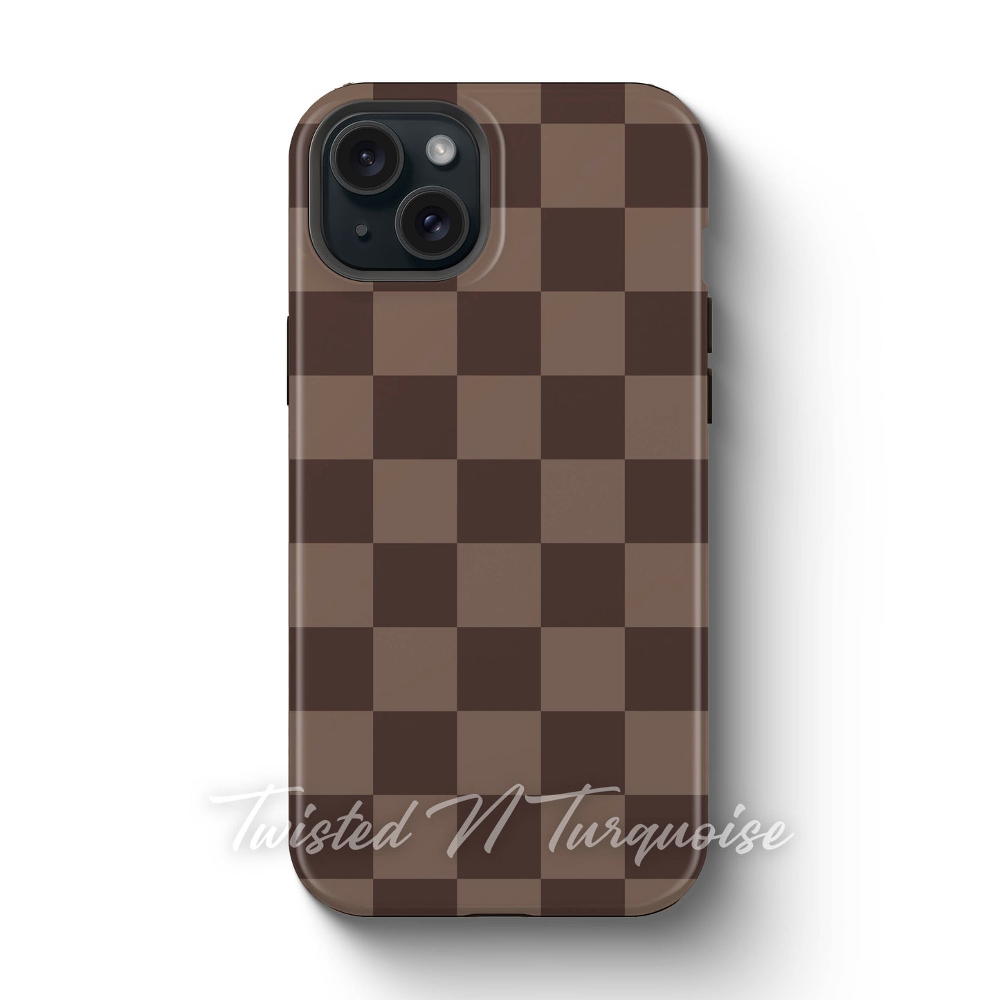 Fall Brown Checkered Tough Magnetic Mobile Phone Case