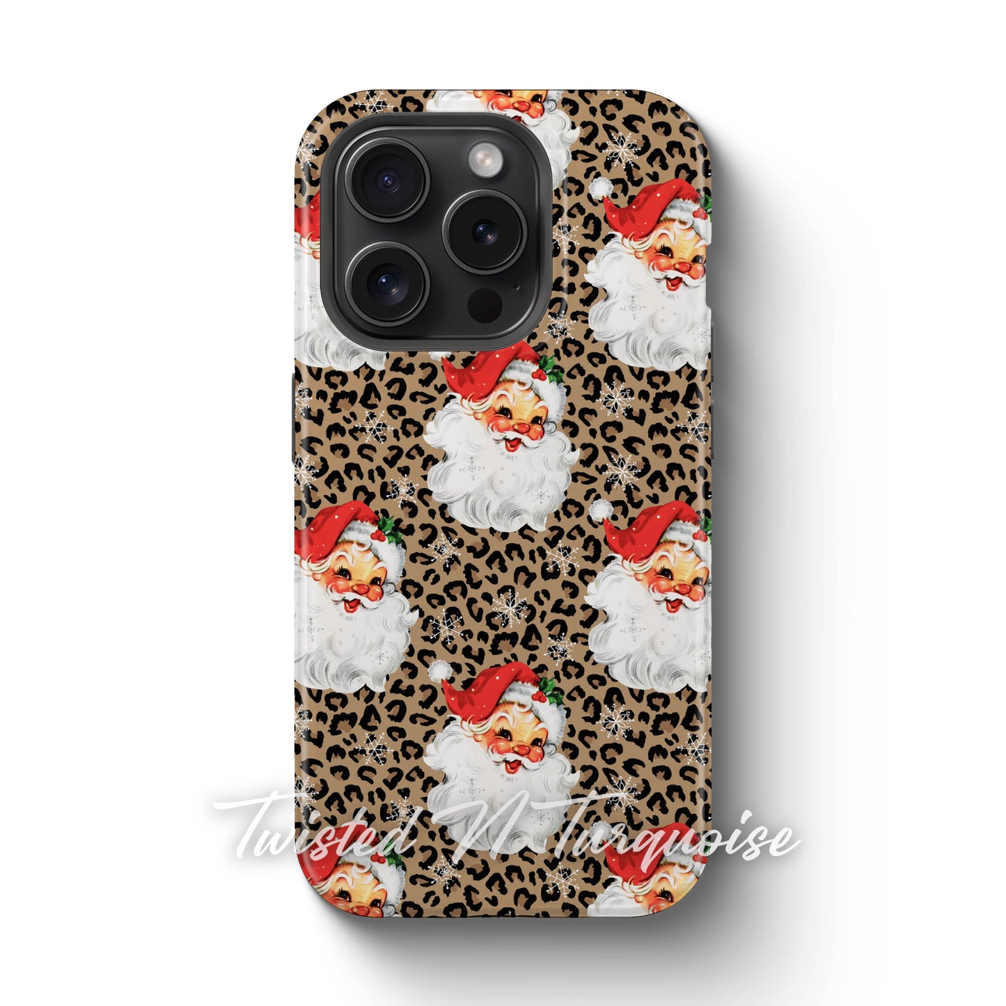 Cheetah Santa V2 Christmas Phone Case