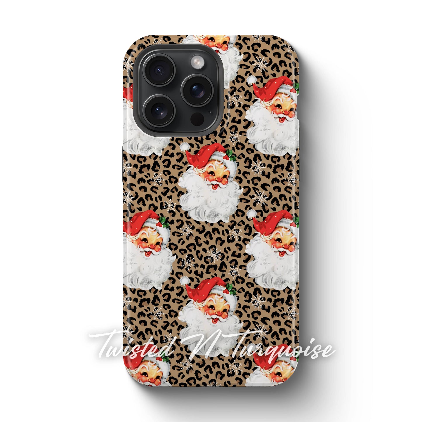 Cheetah Santa V2 Christmas Phone Case
