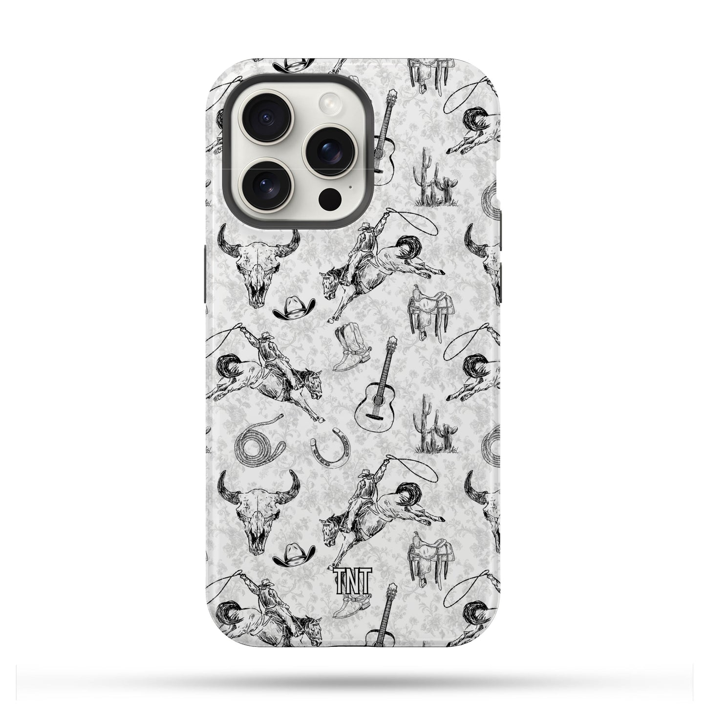 Cowboy Collage Black and White Tough Magnetic Phone Case