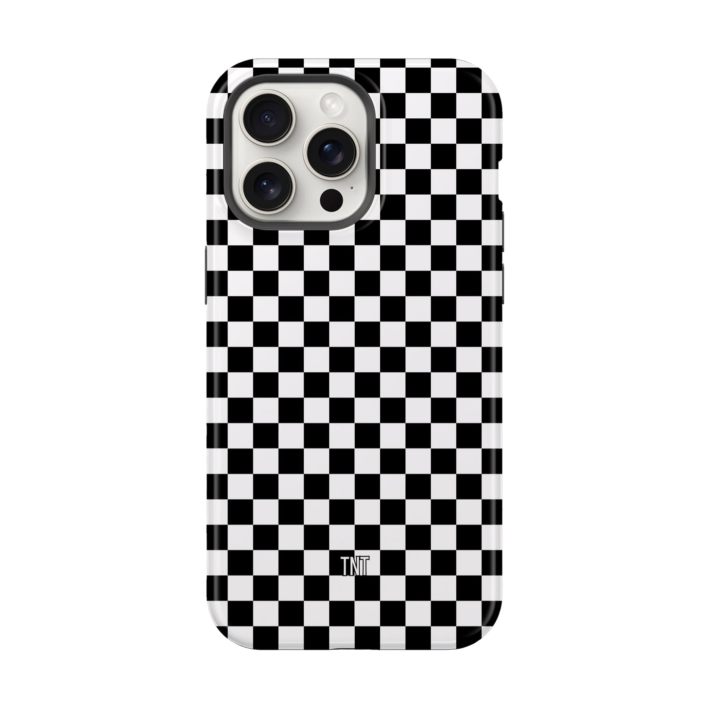 Black and White Checkered Trendy Tough Phone Case