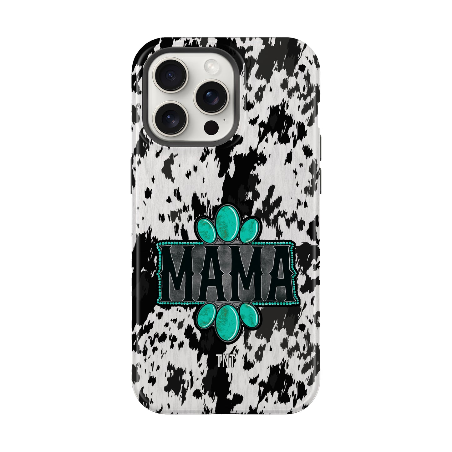 Mama Cowhide Western Turquoise Tough MagSafe Phone Case
