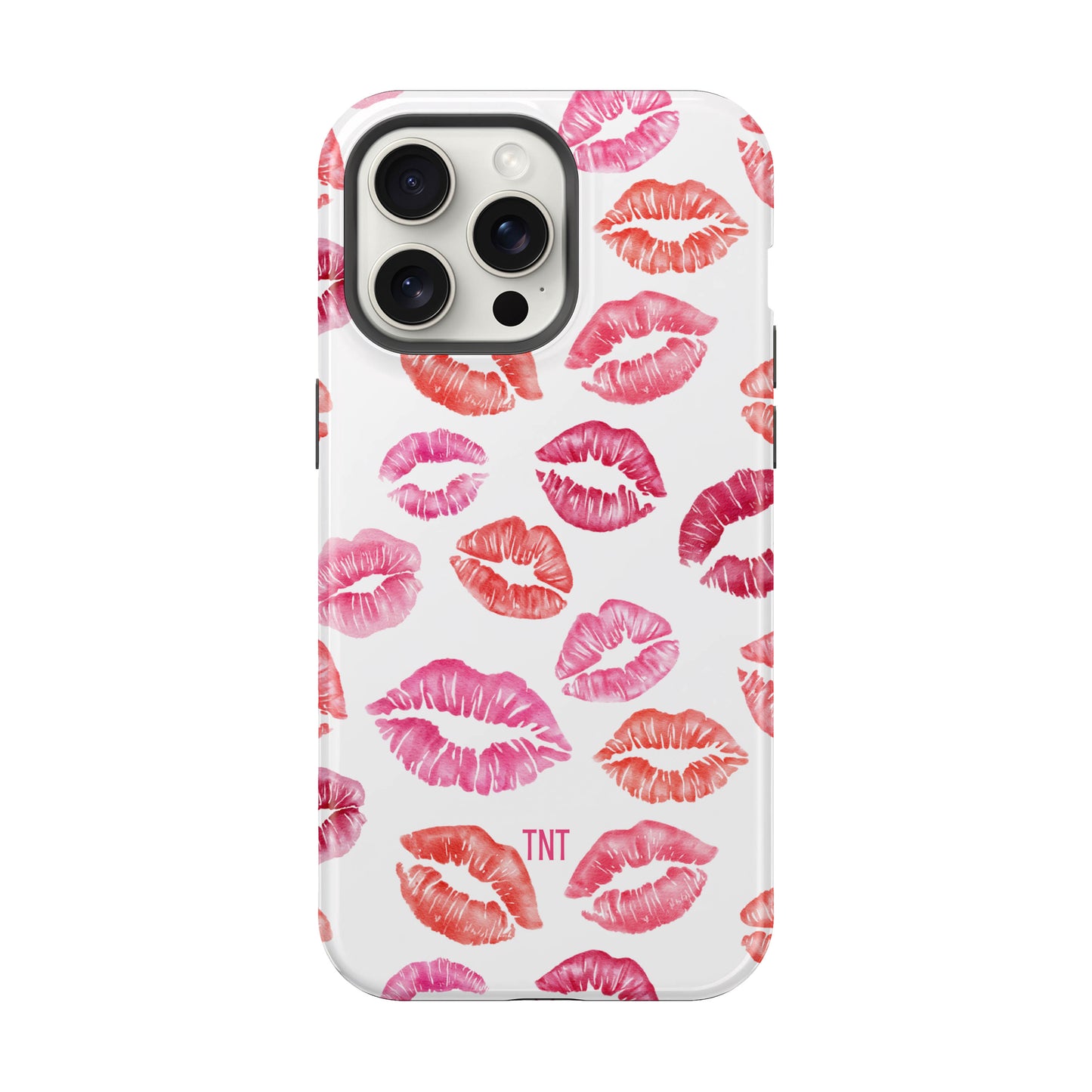 Pink Kisses Girly Tough Magnetic Phone Case