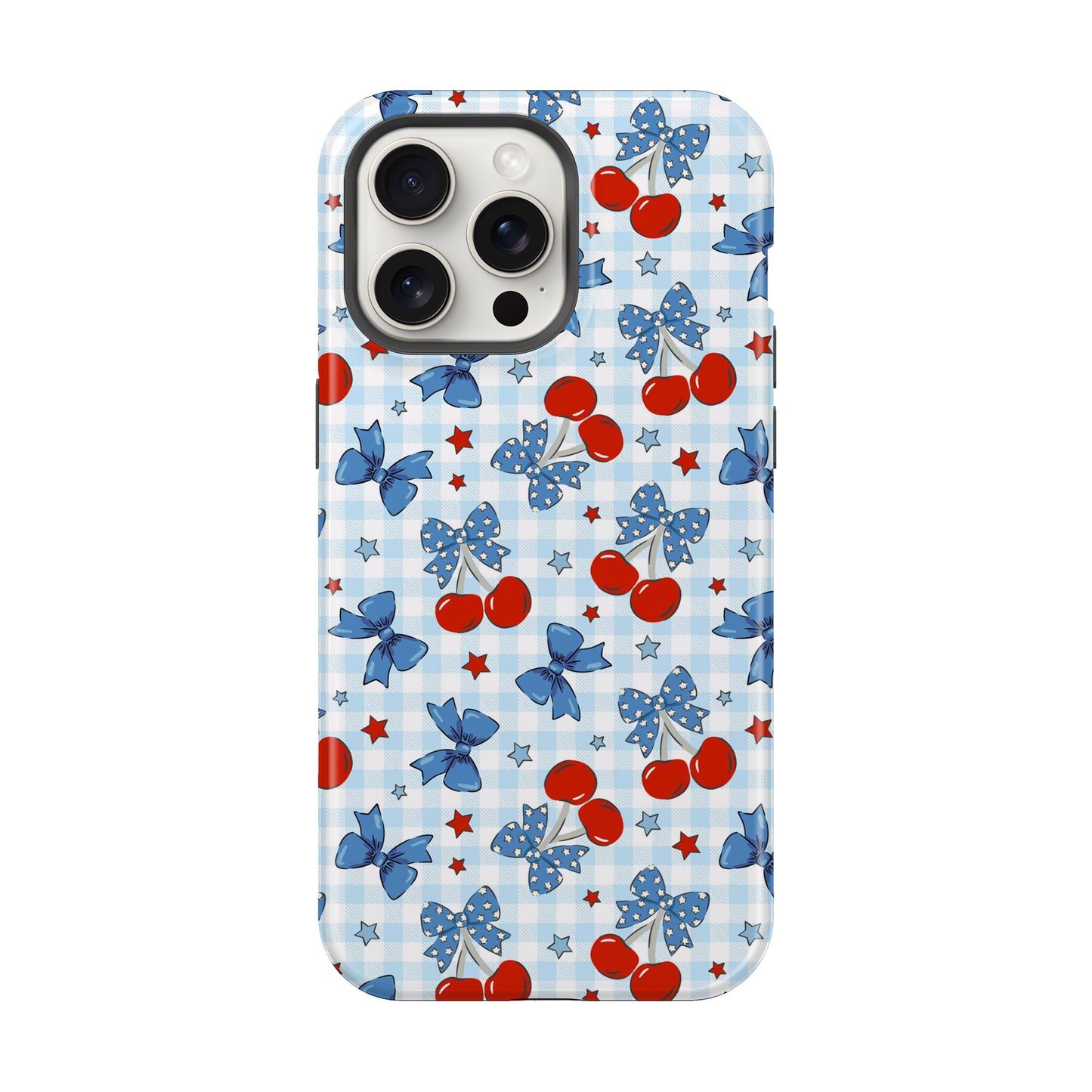 Patriotic Cherries America July 4th Tough MagSafe Phone Case