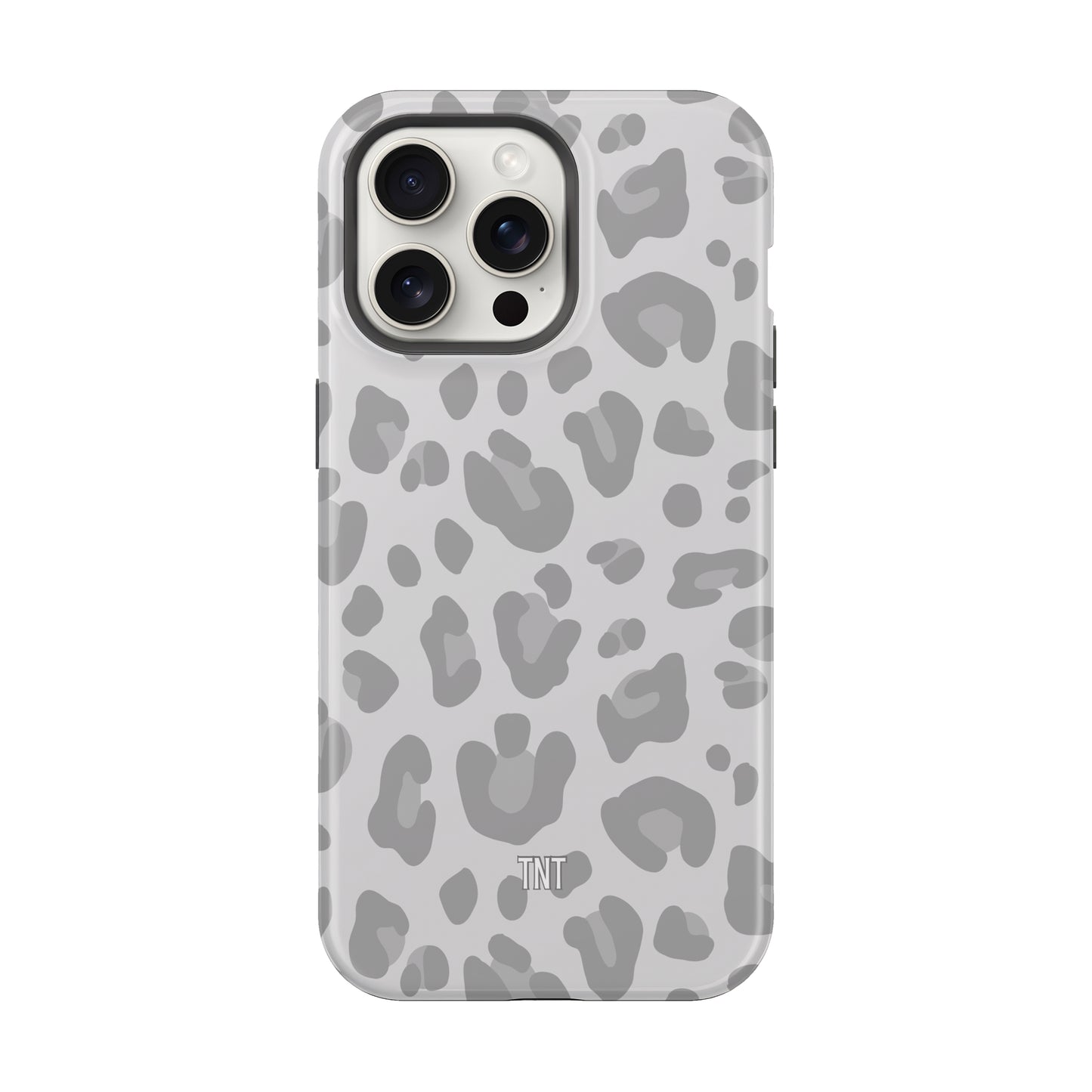 Grey Cheetah Print Tough MagSafe Phone Case