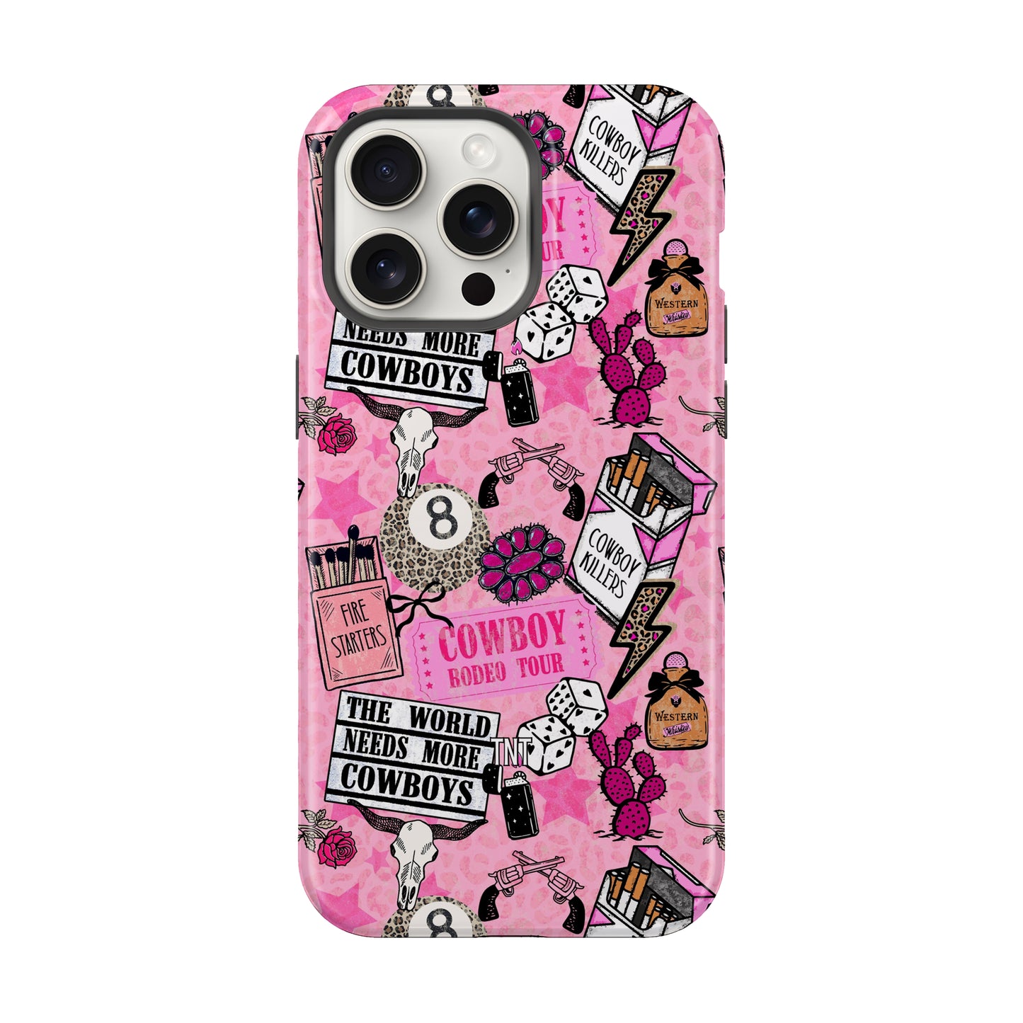 Pink Cowboy Collage Tough MagSafe Phone Case
