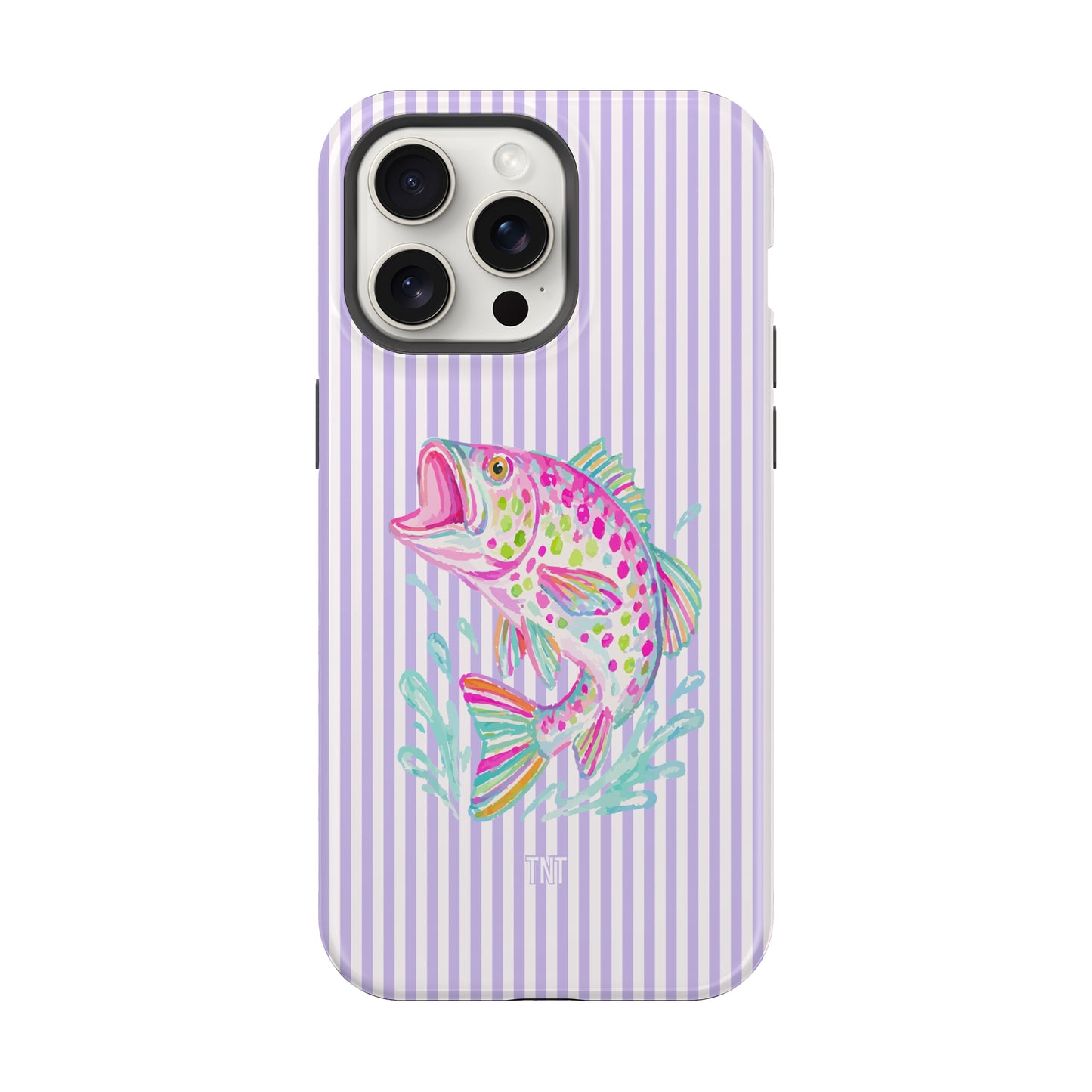 Purple Striped Bass Summer Tough MagSafe Phone Case