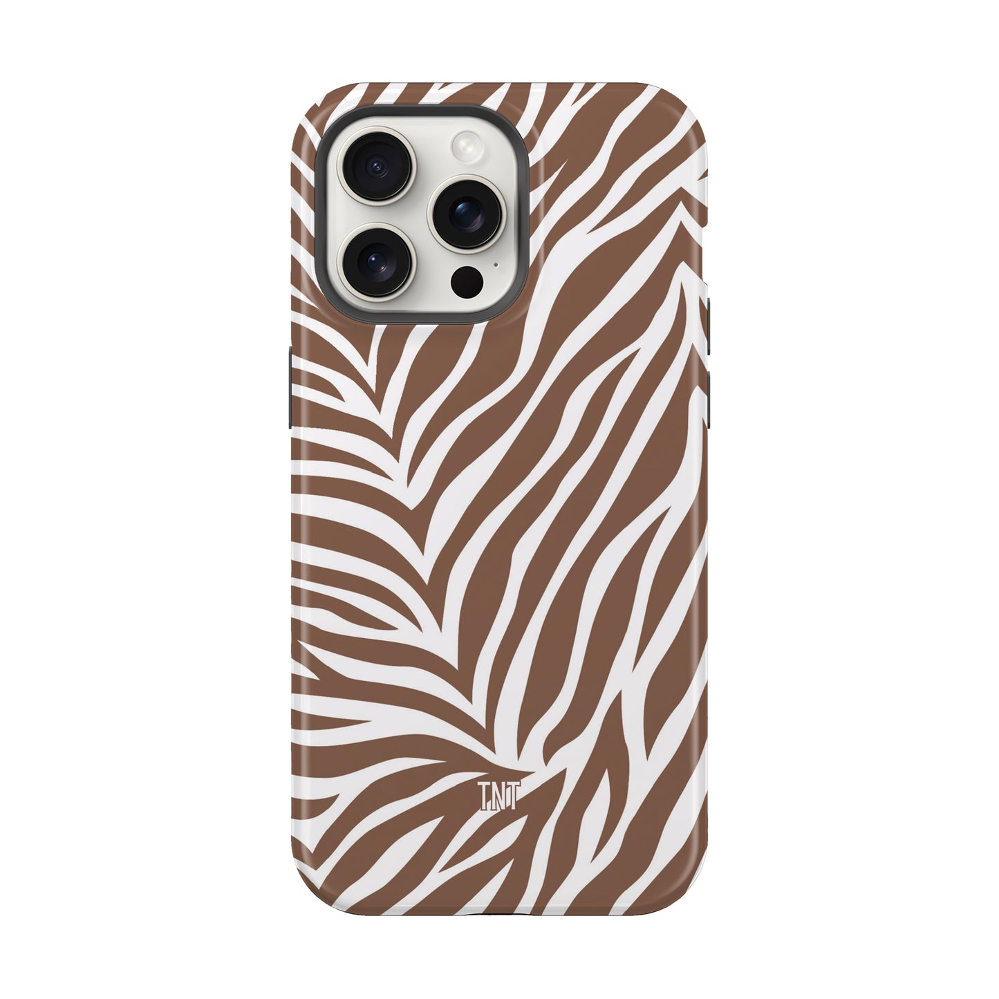 Brown Zebra Print Boho Tough Magsafe Phone Case