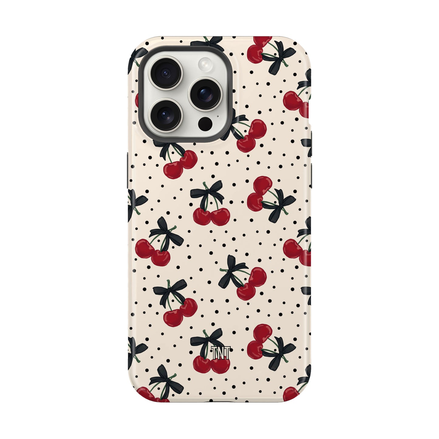 Polka Dot Cherries Girly Bows Tough Magnetic Phone Case