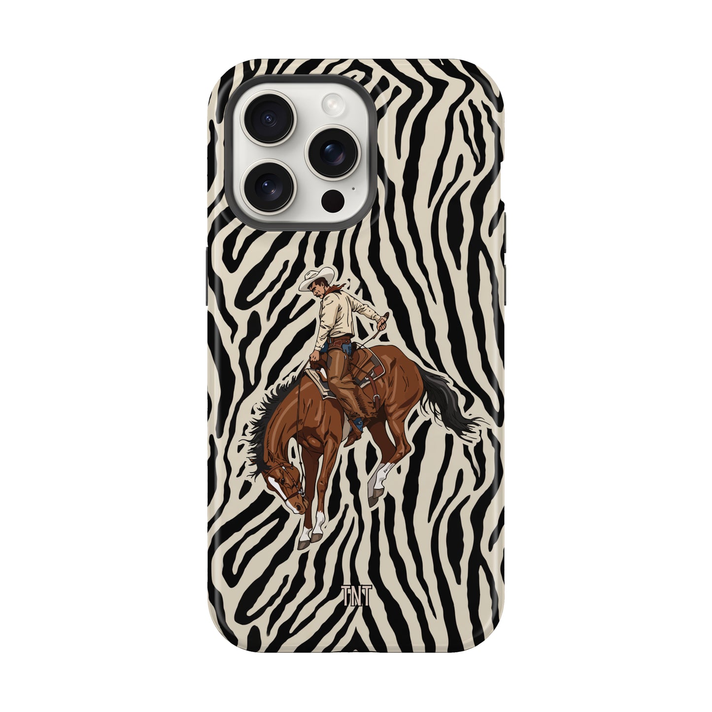 Zebra Bronc Rider Rodeo Western Tough MagSafe Phone Case