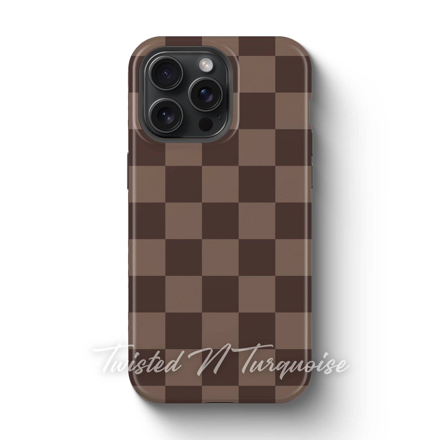 Fall Brown Checkered Tough Magnetic Mobile Phone Case