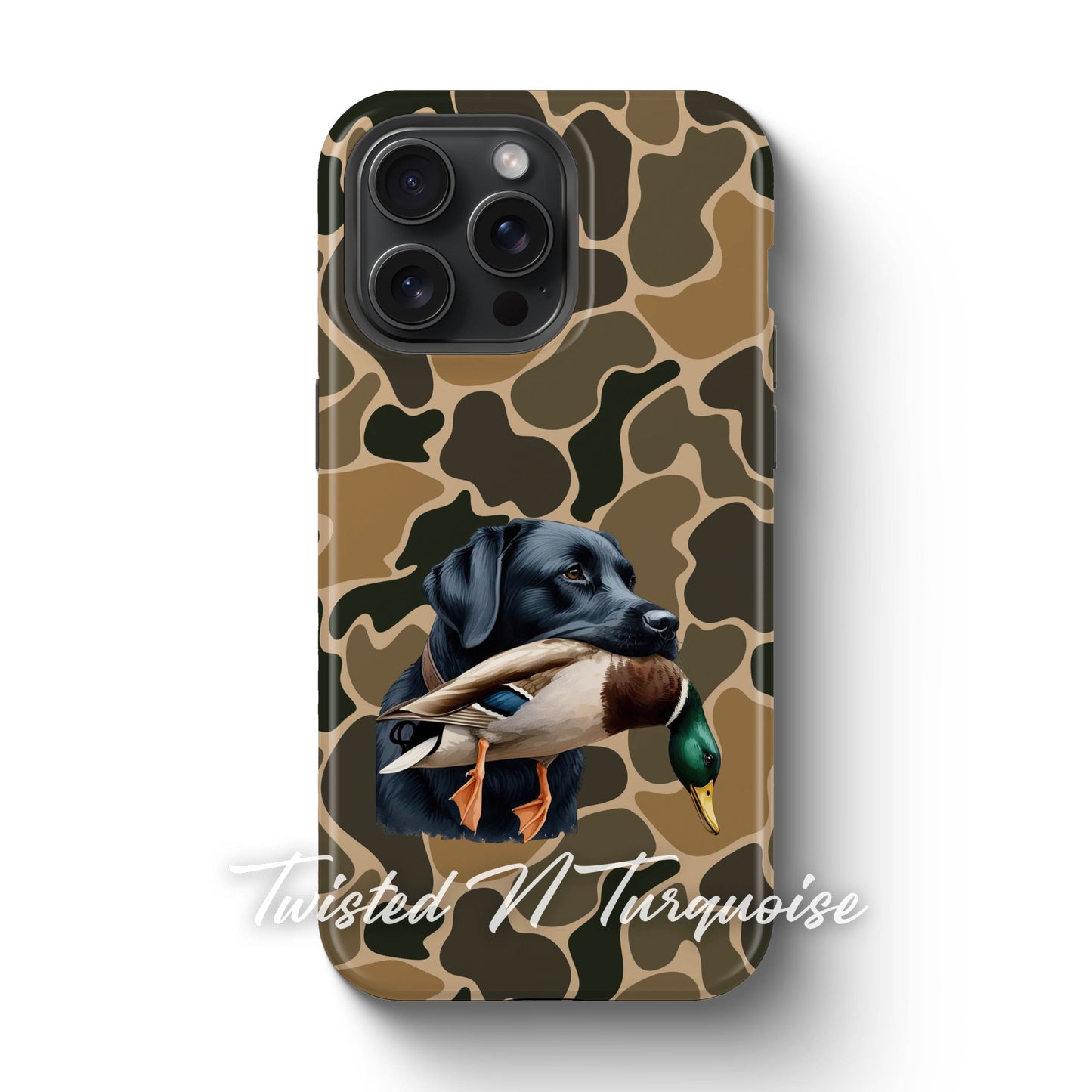 Black Lab Duck Camo Tough Phone Case