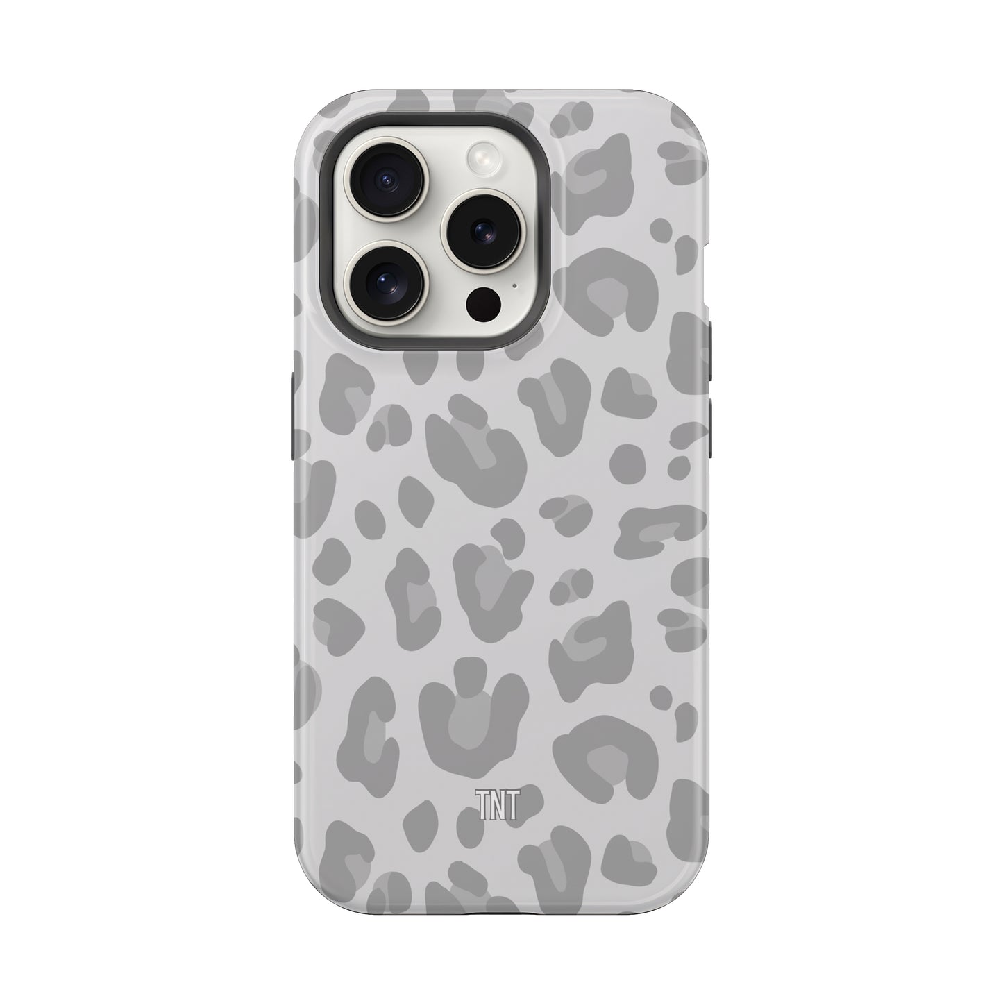 Grey Cheetah Print Tough MagSafe Phone Case