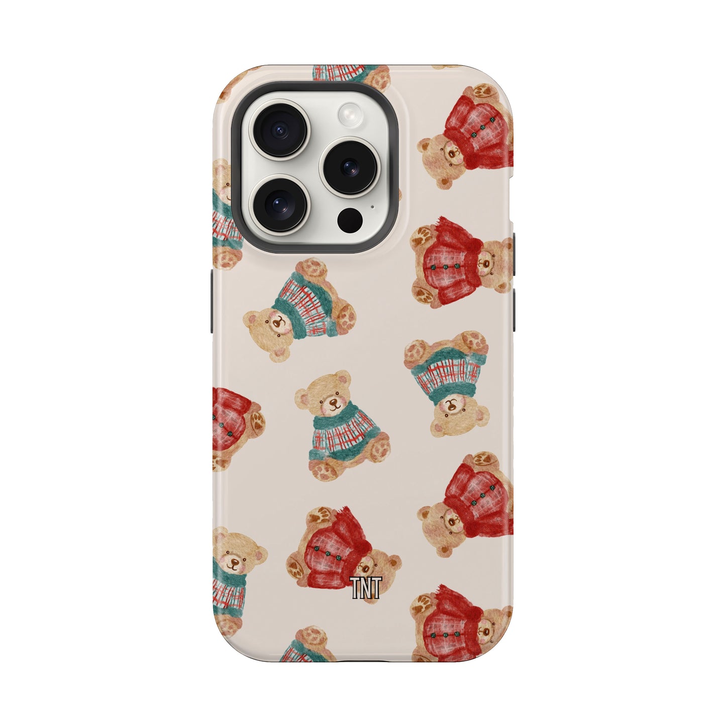 Red & Green Teddy’s Tough Magsafe Phone Case