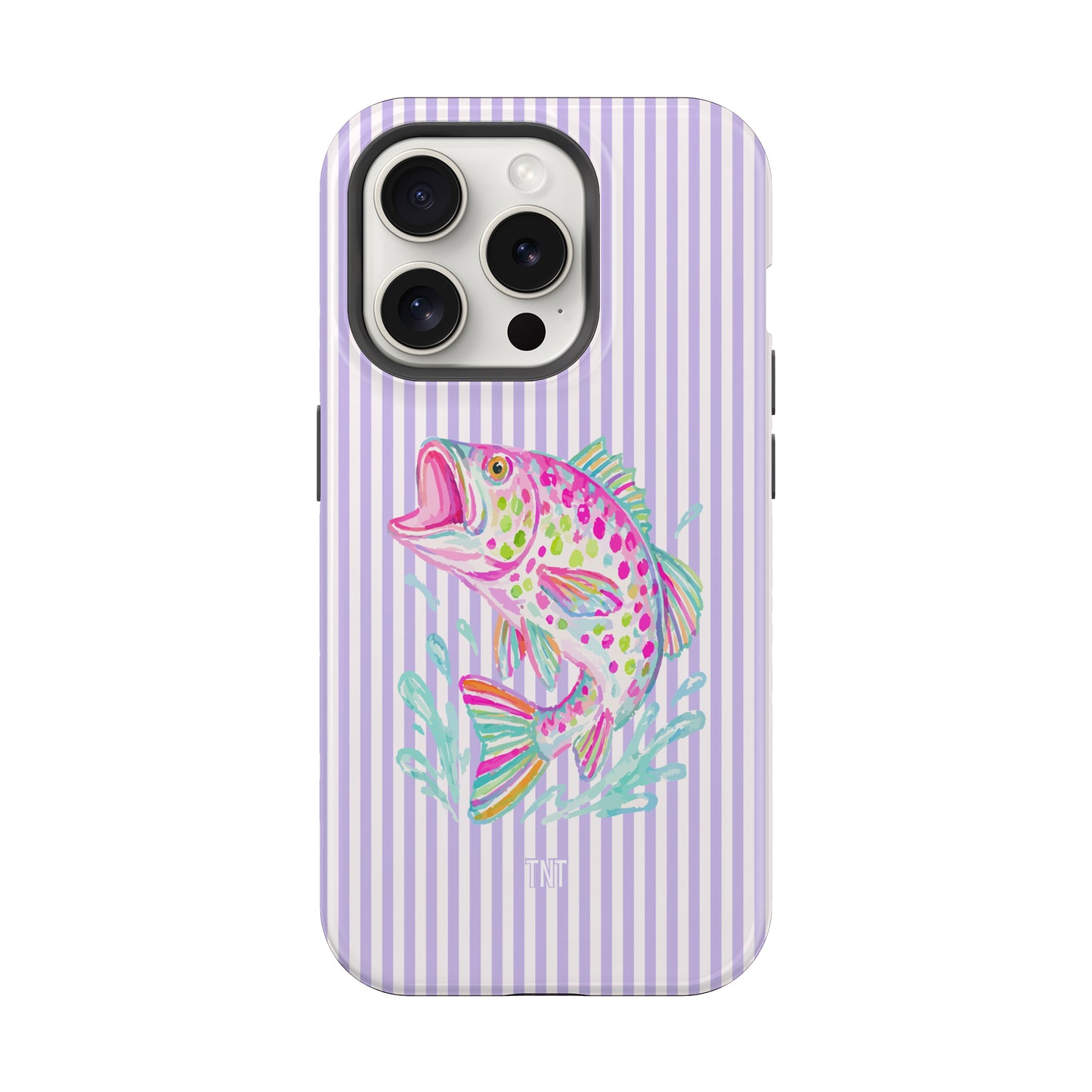 Purple Striped Bass Summer Tough MagSafe Phone Case