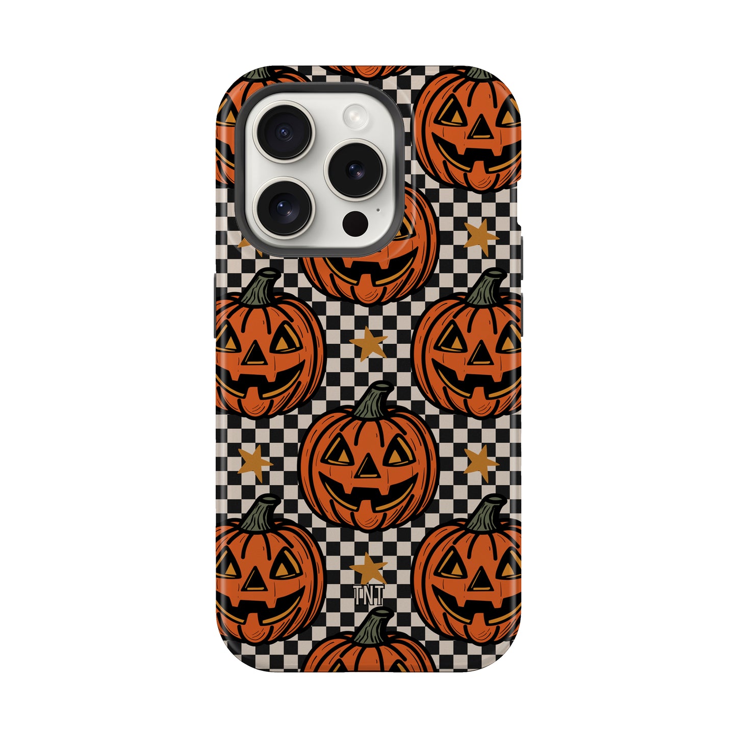Vintage Jack-o’-lantern Pumpkin Checkered MagSafe Phone Case