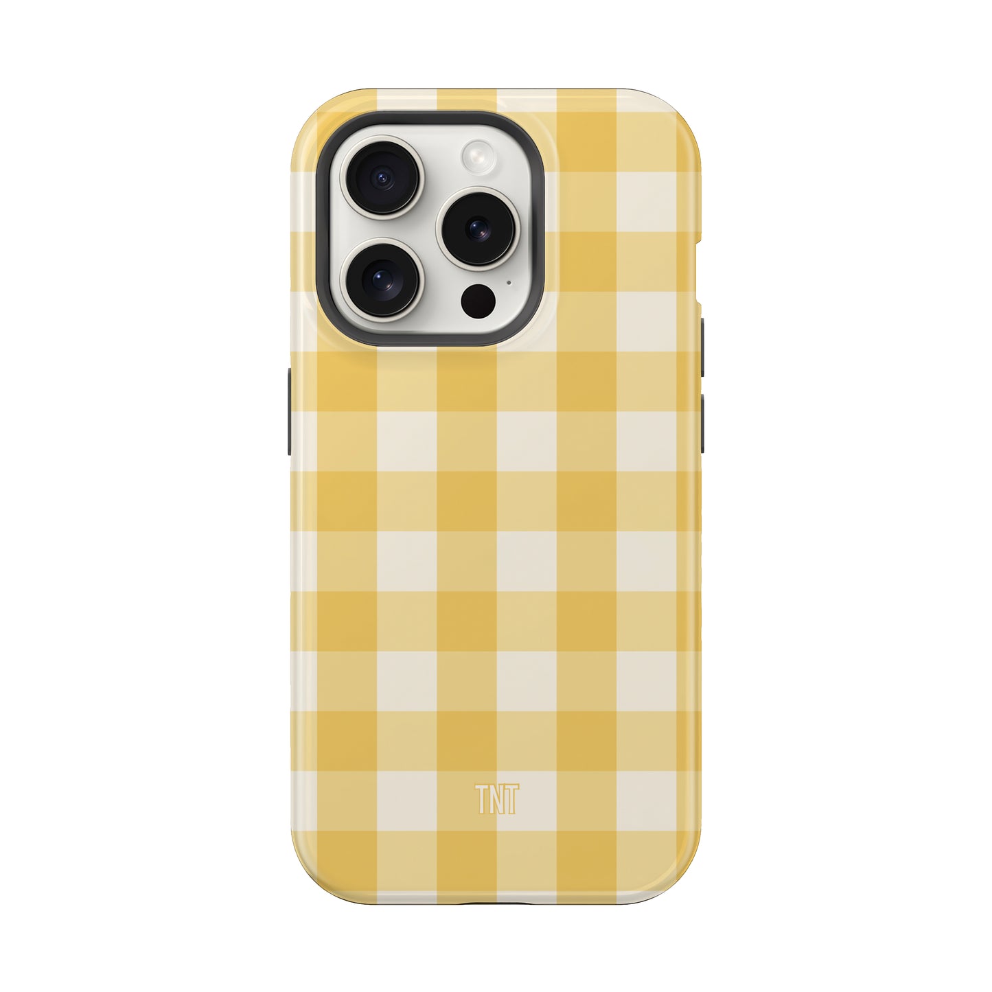 Butter Yellow Gingham Tough MagSafe Phone Case