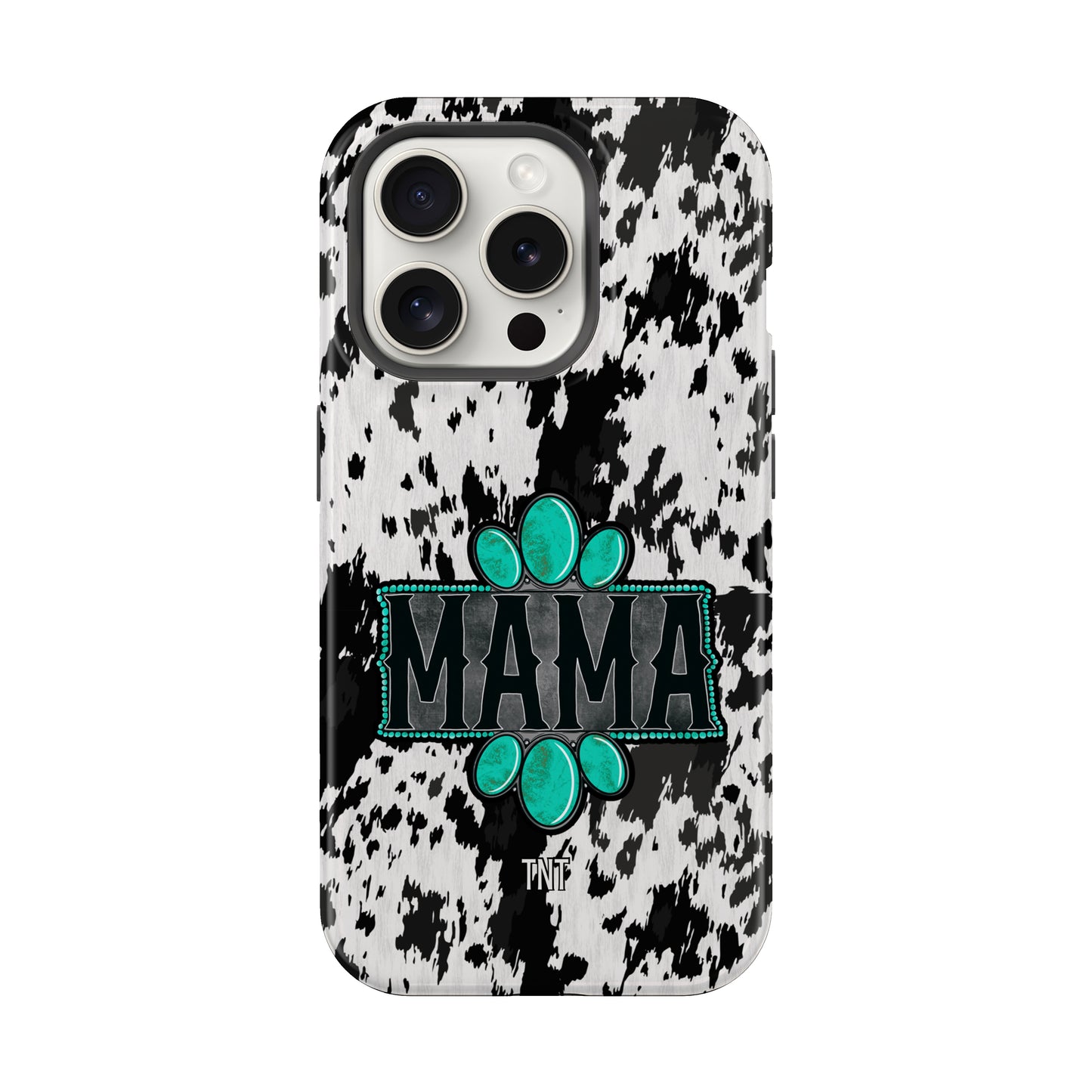 Mama Cowhide Western Turquoise Tough MagSafe Phone Case