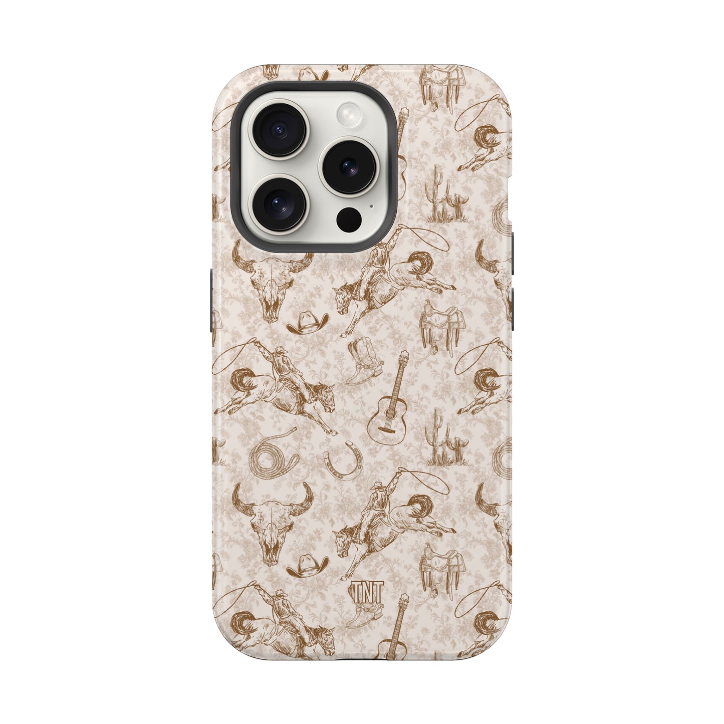 Cowboy Collage Brown Tough Magnetic Phone Case