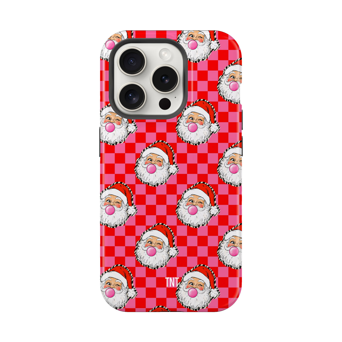 Checkered Zebra Santa Christmas Tough MagSafe Phone Case