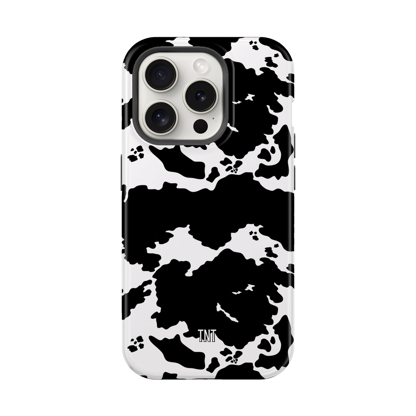 Wild Black Cowhide Tough MagSafe Phone Case