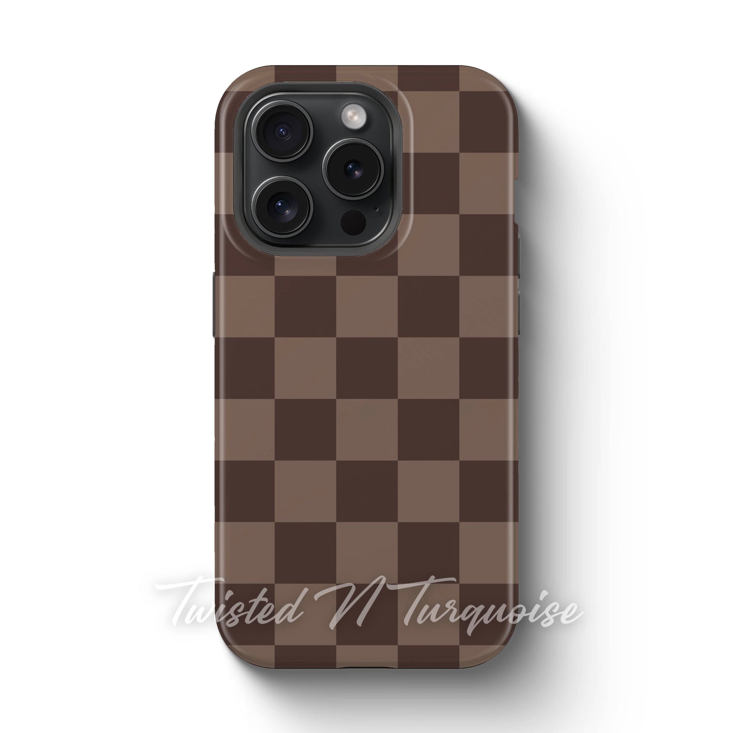 Fall Brown Checkered Tough Magnetic Mobile Phone Case