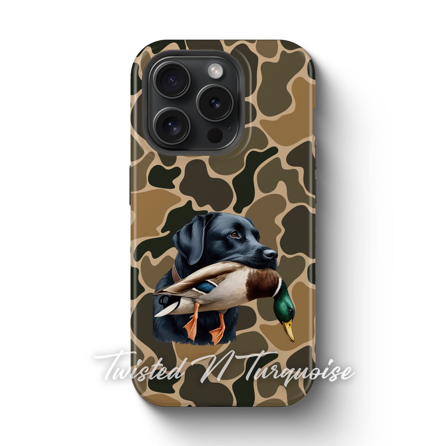 Black Lab Duck Camo Tough Phone Case