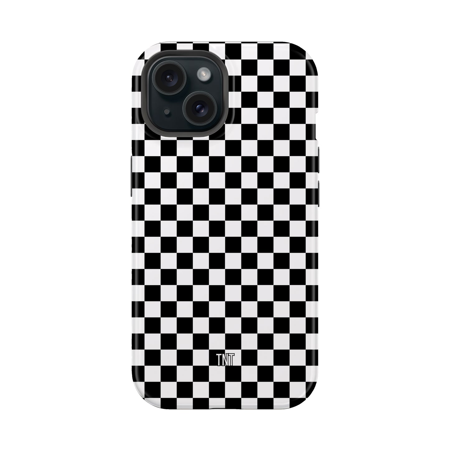 Black and White Checkered Trendy Tough Phone Case