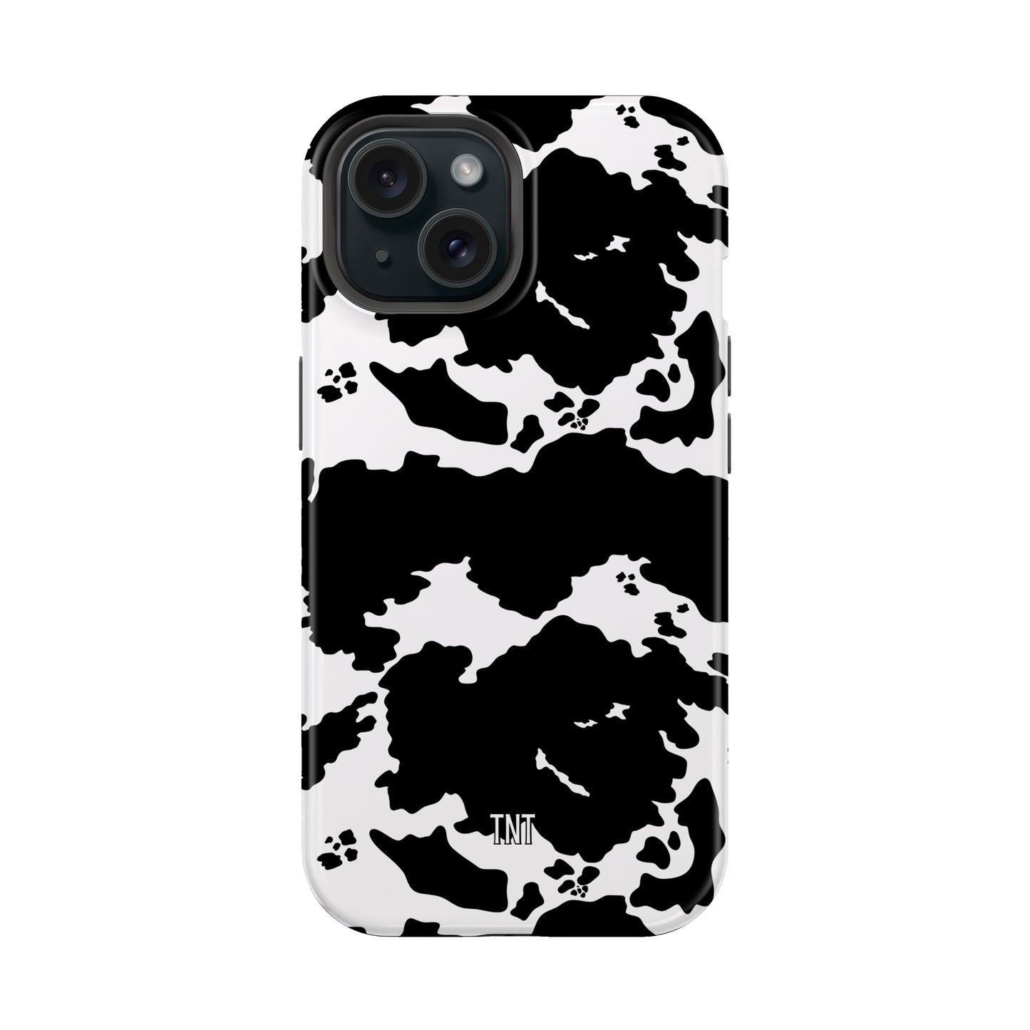 Wild Black Cowhide Tough MagSafe Phone Case