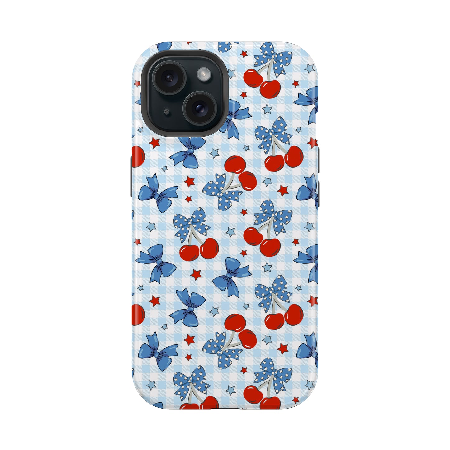 Patriotic Cherries America July 4th Tough MagSafe Phone Case