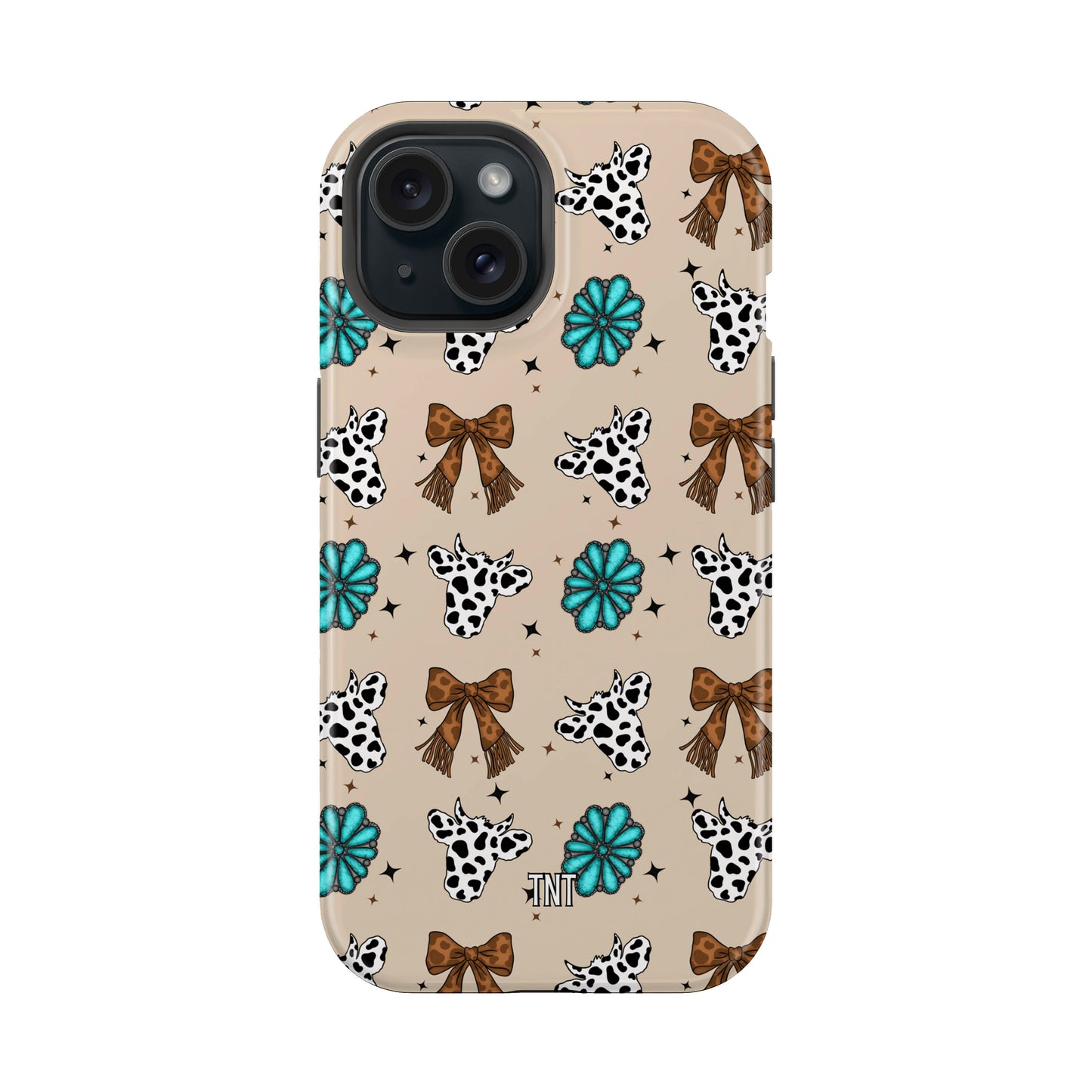 Cows and Bows Western Turquoise Tough Magnetic Phone Case