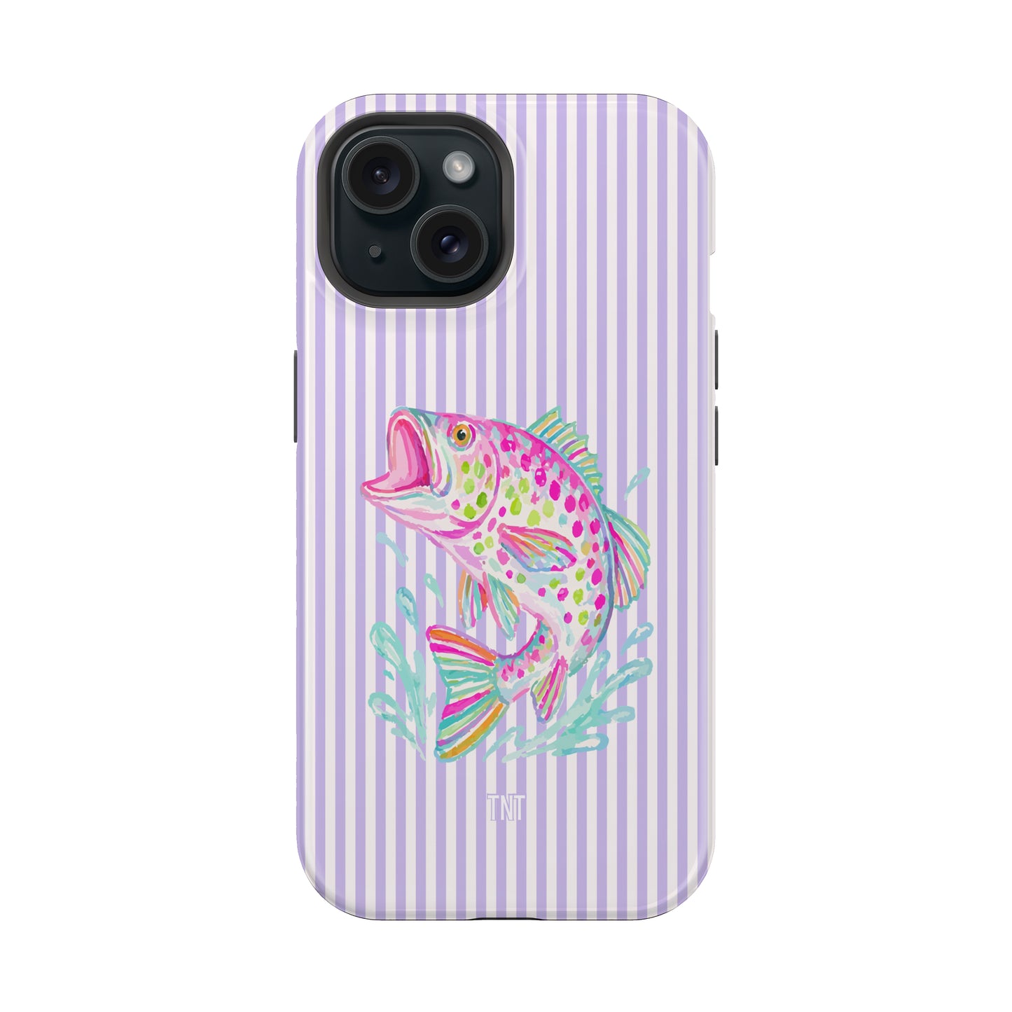 Purple Striped Bass Summer Tough MagSafe Phone Case