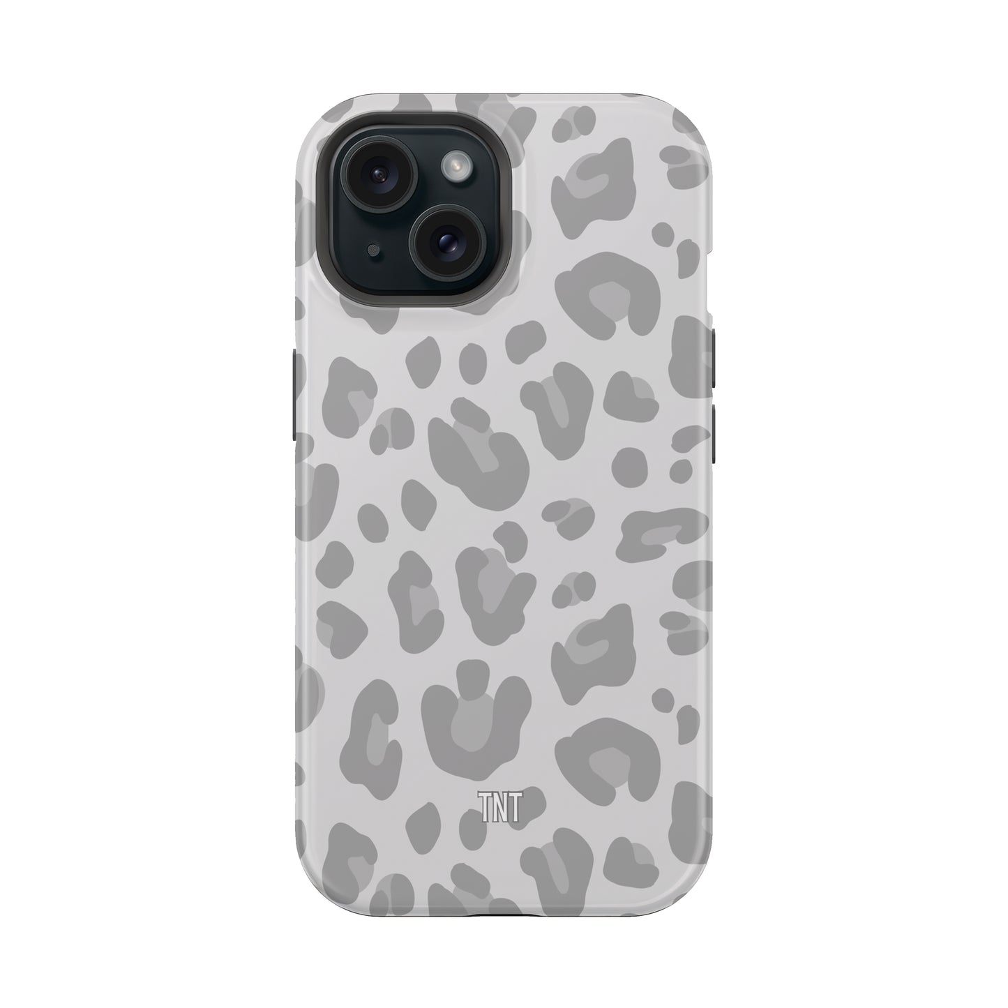 Grey Cheetah Print Tough MagSafe Phone Case