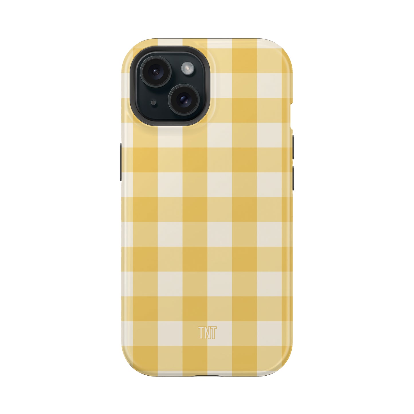 Butter Yellow Gingham Tough MagSafe Phone Case