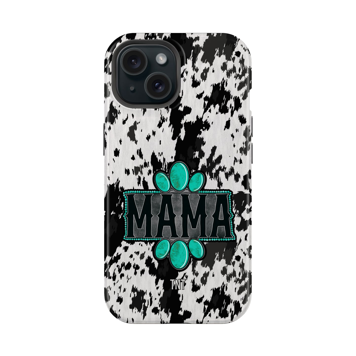 Mama Cowhide Western Turquoise Tough MagSafe Phone Case