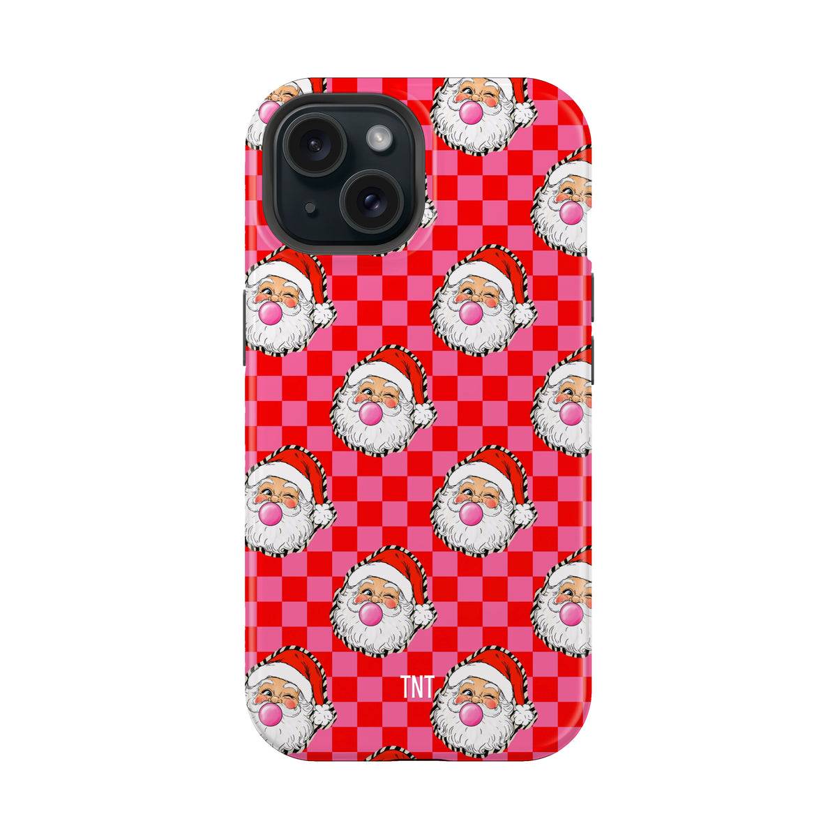 Checkered Zebra Santa Christmas Tough MagSafe Phone Case