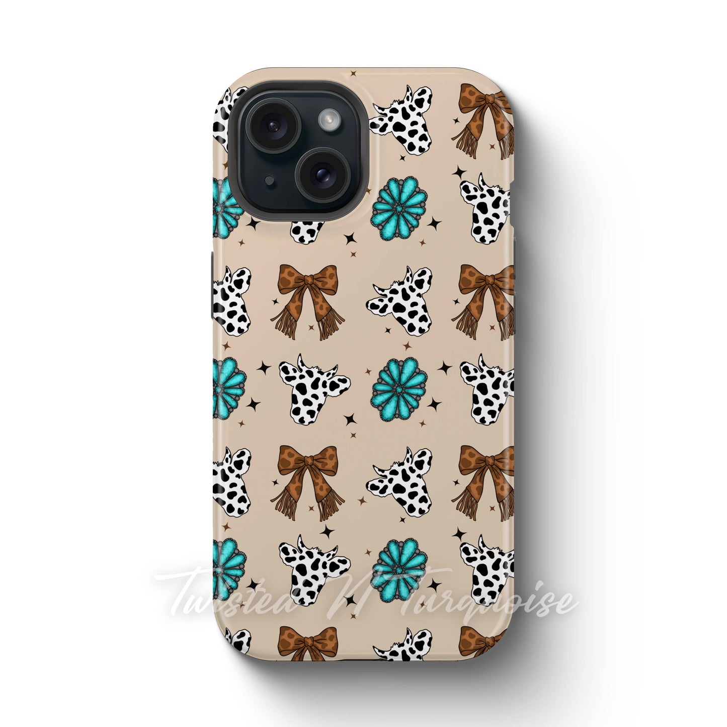 Cows and Bows Western Turquoise Tough Magnetic Phone Case