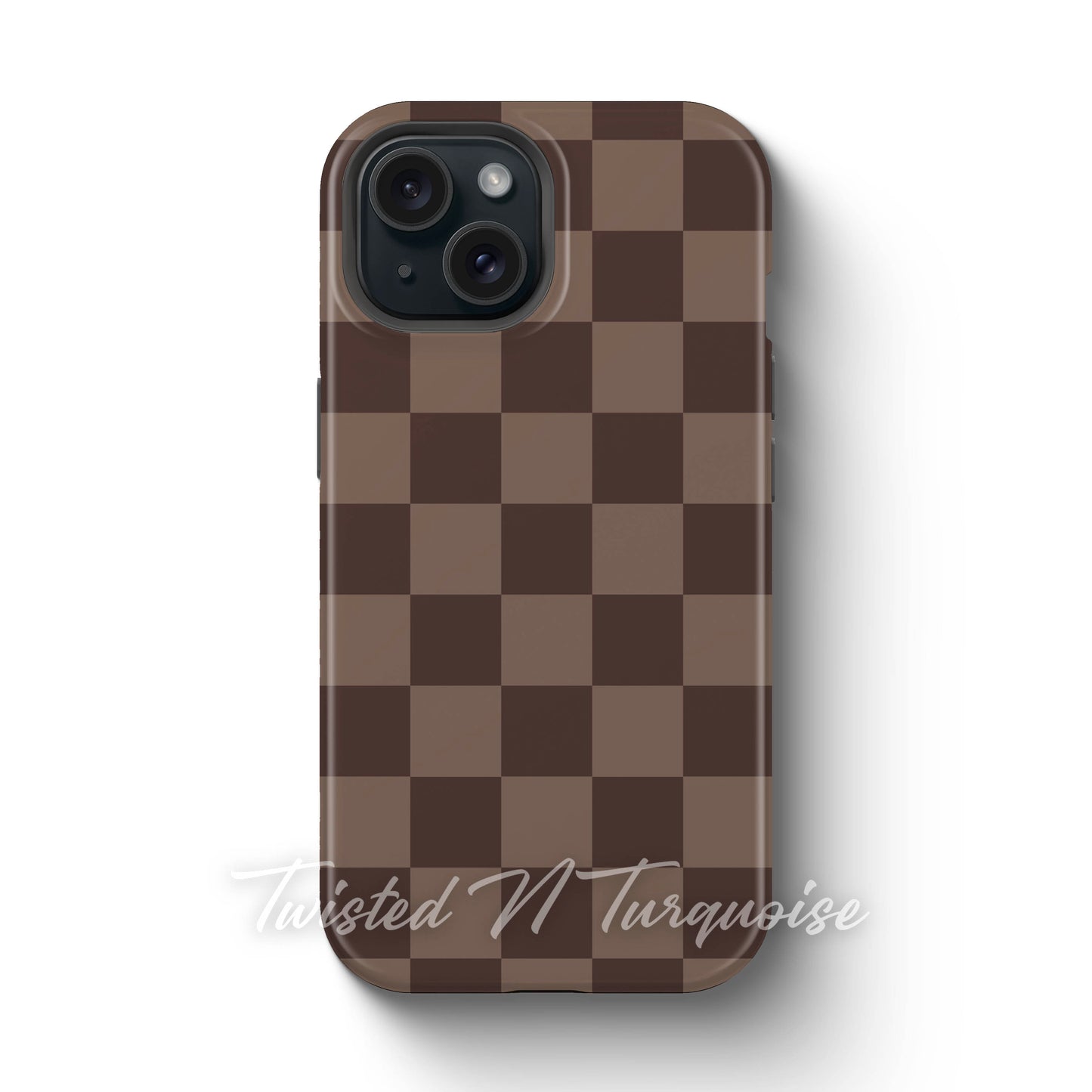 Fall Brown Checkered Tough Magnetic Mobile Phone Case