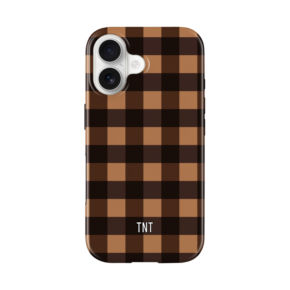 Brown Fall Gingham Tough MagSafe Phone Case