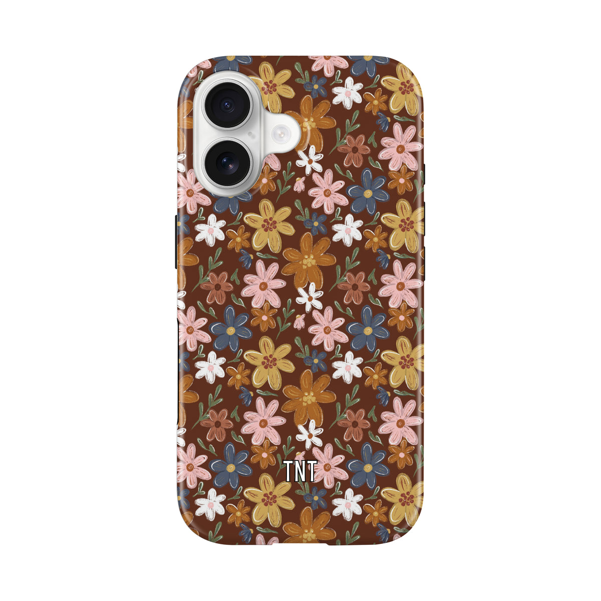 Brown Fall Florals Tough MagSafe Phone Case