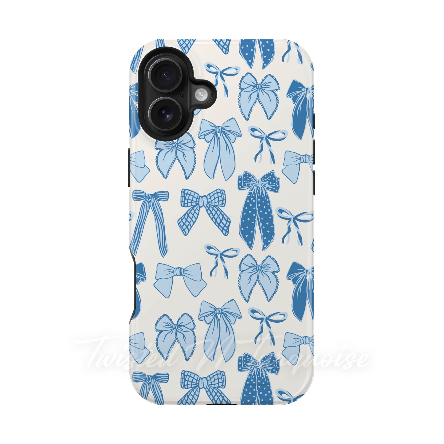 Winter Bows Blue Tough Magnetic Phone Case