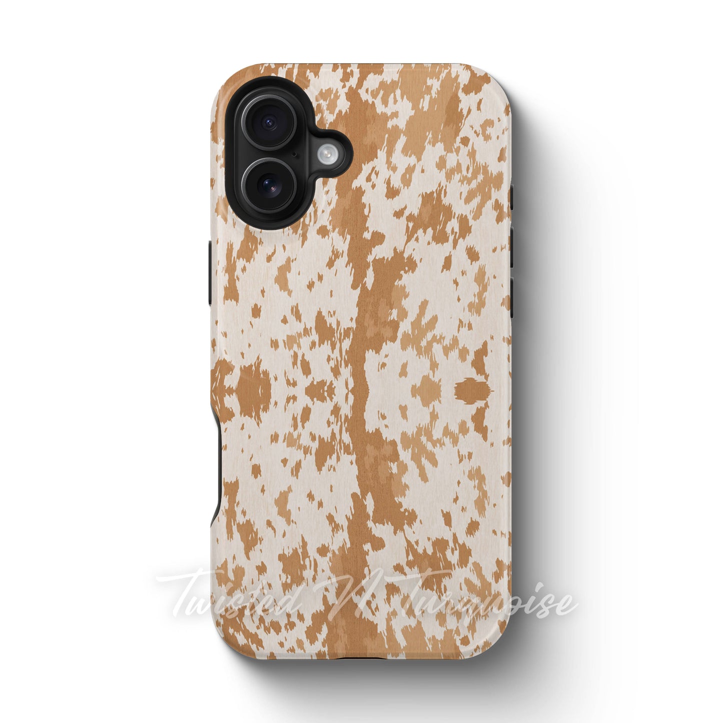 Light Brown Latte Cowhide Tough Magnetic Phone Case