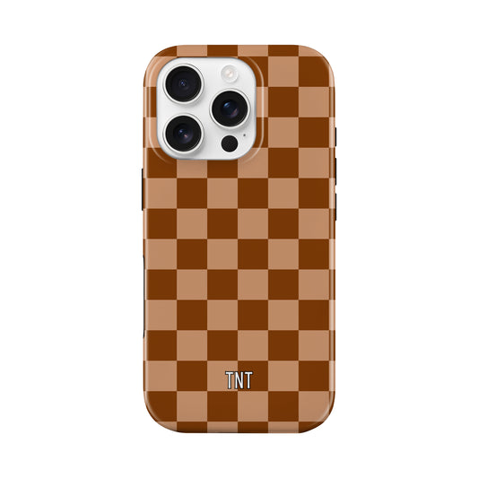 Fall Caramel Checkered Tough MagSafe Phone Case