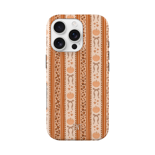 Fall Stripes Autumn Pumpkin Tough MagSafe Phone Case